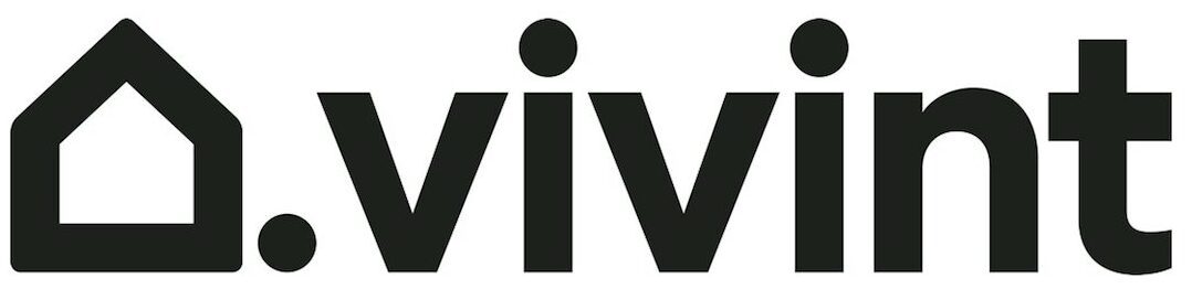 Logo of Vivint with a minimalistic house icon to the left of the company name in black text on a white background.